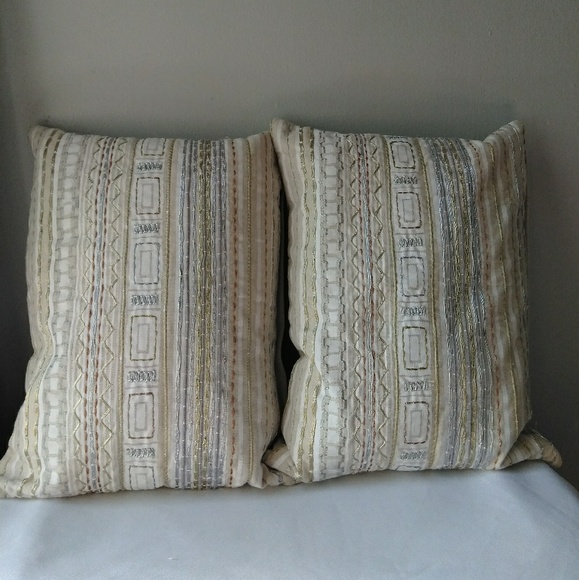 Kim Seybert Bedding Set Of Two Kim Seybert Living Throw Accent Pillows Poshmark